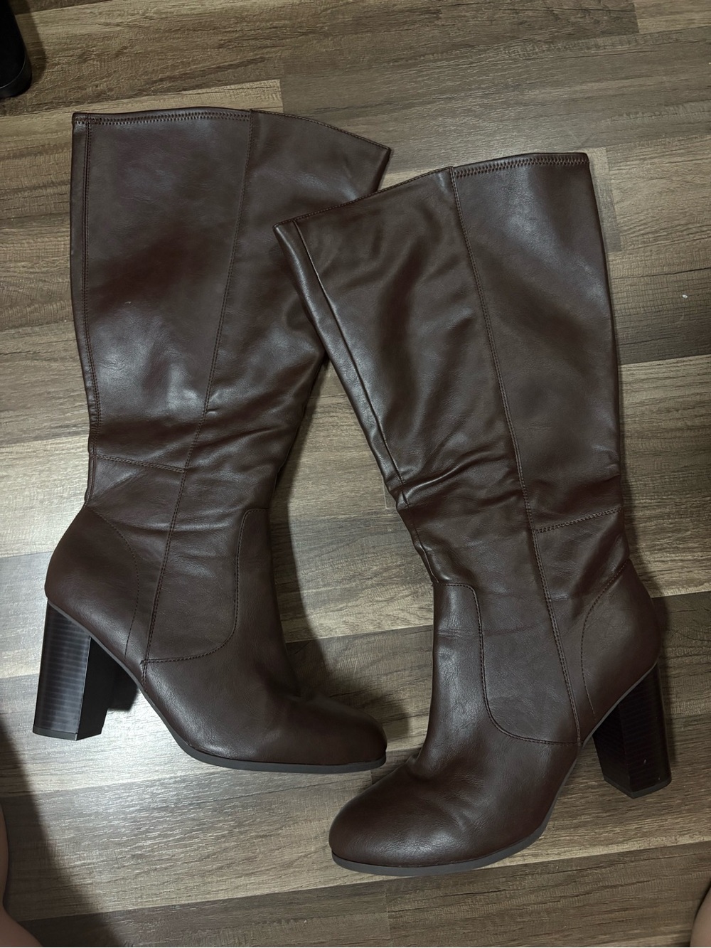 Style & Co. Dark Brown Knee-High Block Heel Boots